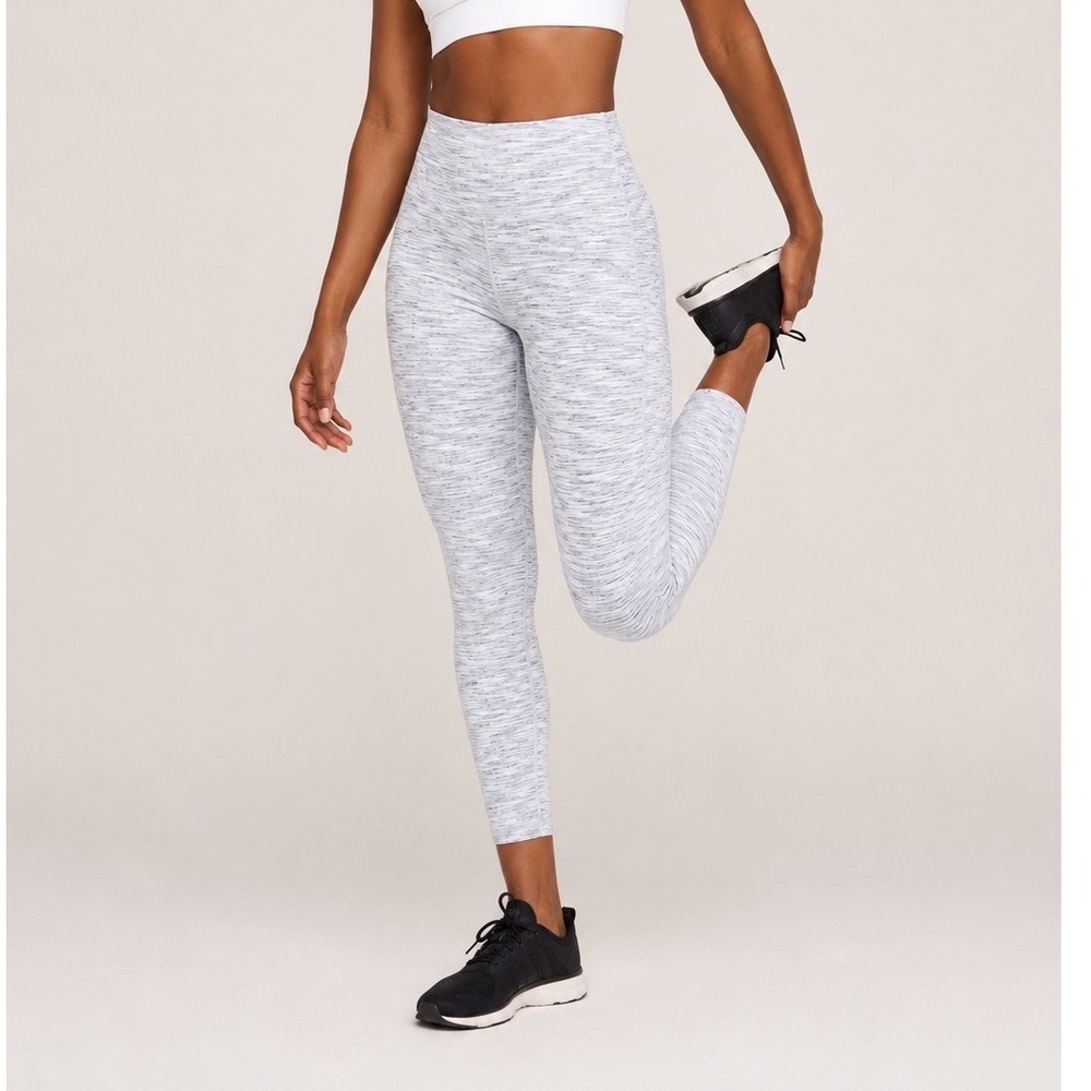 Lululemon Wunder Under 7/8 Tight‎ 25 Ice Grey Alpine White Yoga Leggings Size 8